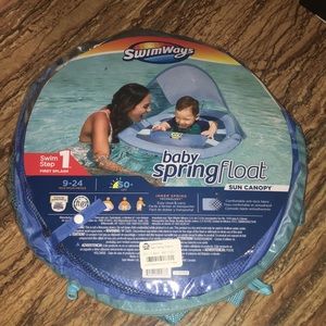 Blue baby spring float sun canopy